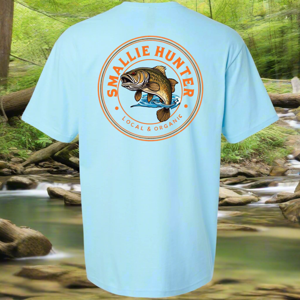 Smallie Hunter Fishing Company Corporate Shirt Sky Blue