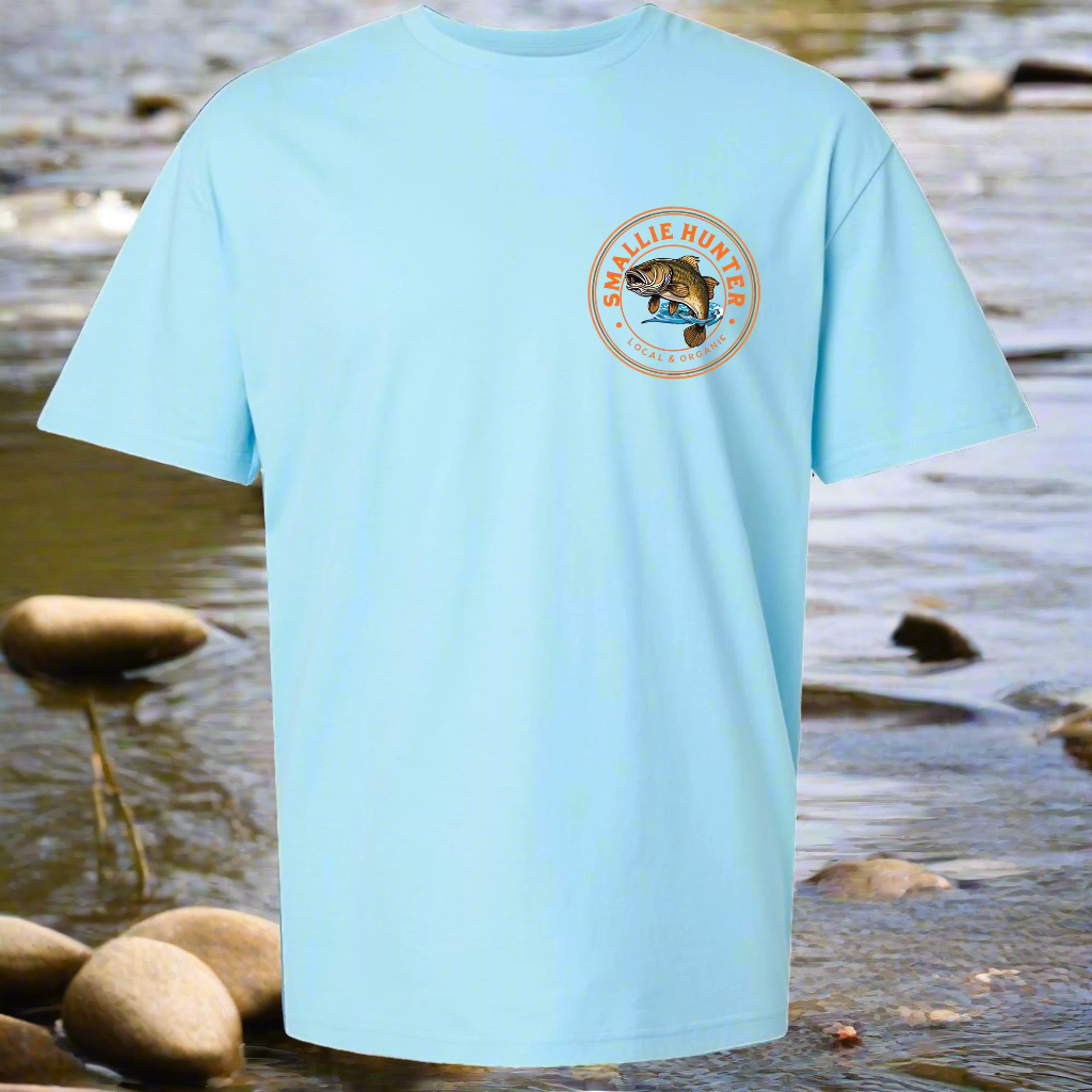 Smallie Hunter Fishing Company Corporate Shirt Sky Blue