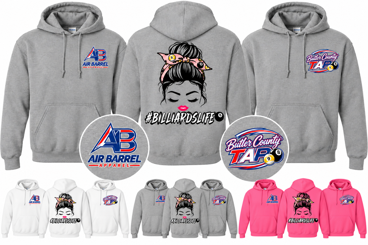 #BilliardsLife Butler County TAP Edition - White Sport Grey and Hot Pink
