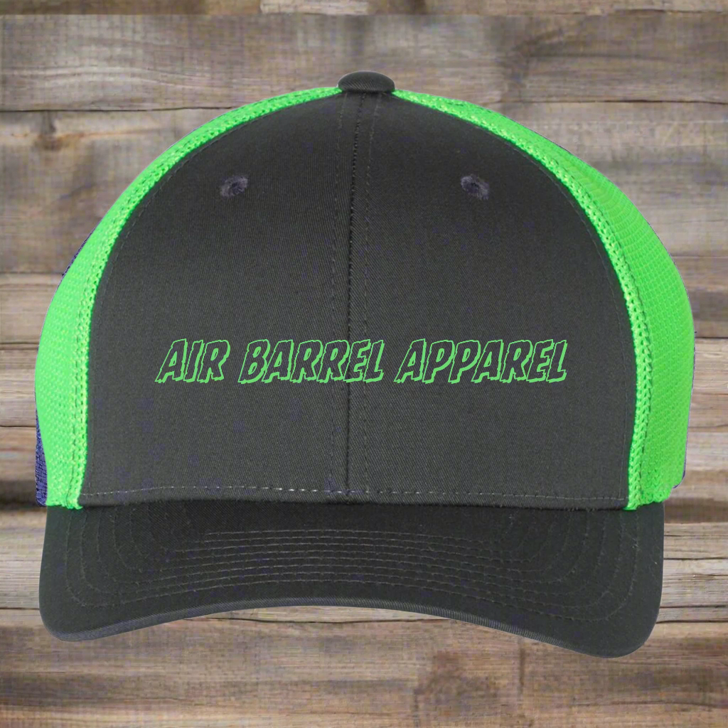 Air Barrel Apparel Green and Grey Trucker Hat