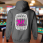 Air Barrel Apparel White and Pink Logo Grey Hoodie