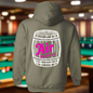 Air Barrel Apparel White and Pink Logo Military Green Hoodie