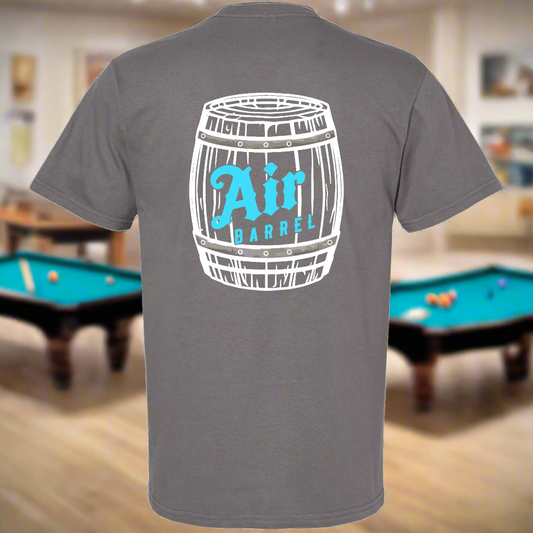 Air Barrel Apparel's White and Baby Blue Logo Grey Shirt