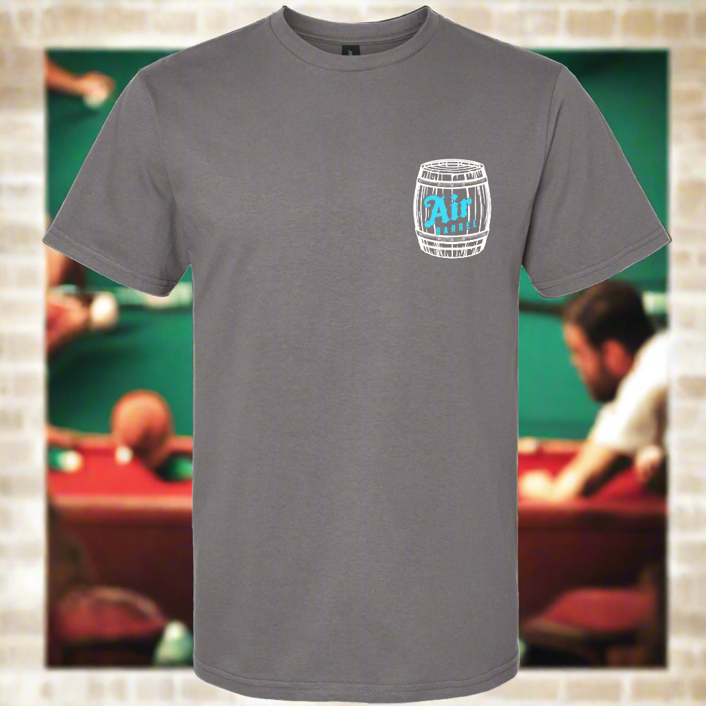 Air Barrel Apparel's White and Baby Blue Logo Grey Shirt