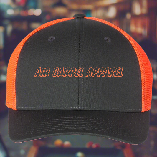 Air Barrel Apparel Orange and Grey Trucker Hat