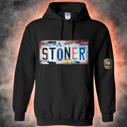 Stoner License Plate Hoodie - Black product image
