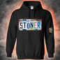 Air Barrel Stoner License Plate Hoodie black