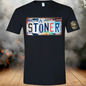 Air Barrel Stoner License Plate Shirt black