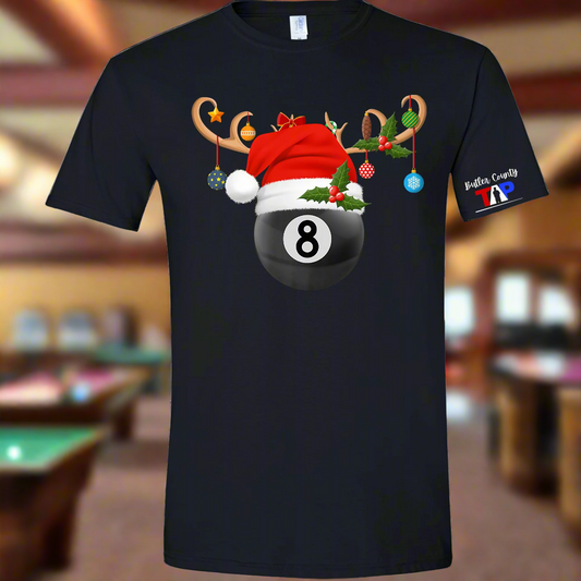 Butler County TAP 8 Ball Christmas Shirt Black