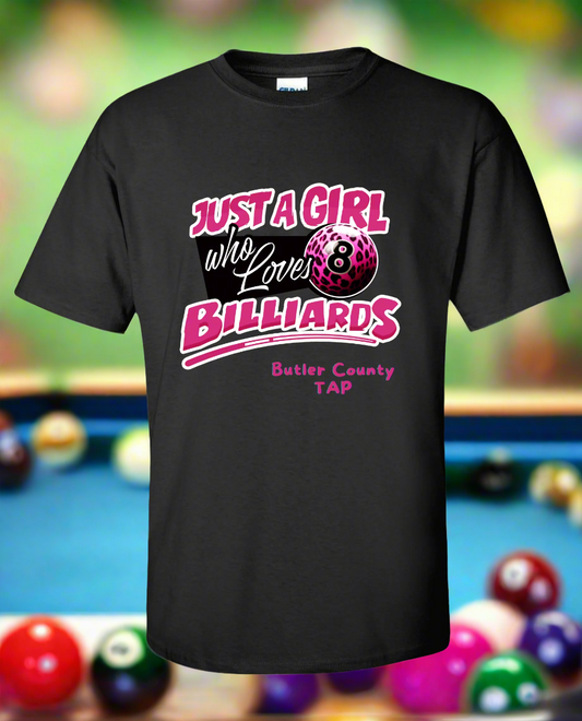 Butler County TAP Just a Girl Pool Shirt