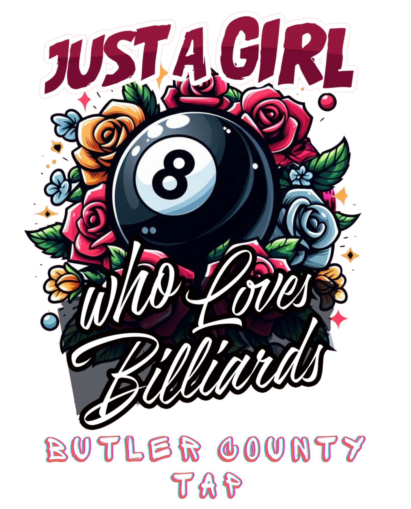 Butler County TAP Just a Girl Who Loves Billiards Shirt